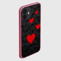 Чехол для iPhone 12 Mini Кружево и сердца - фото 2