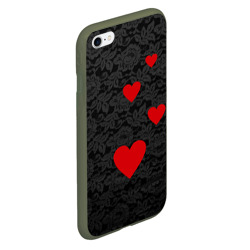 Чехол для iPhone 6Plus/6S Plus матовый Кружево и сердца - фото 2