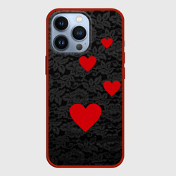 Чехол для iPhone 13 Pro Кружево и сердца