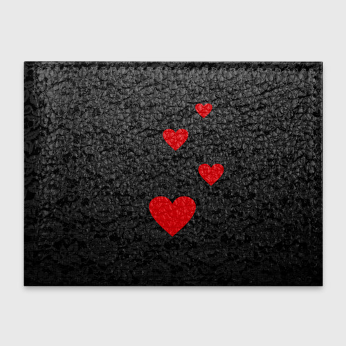 Обложка для студенческого билета Кружево и сердца, цвет черный