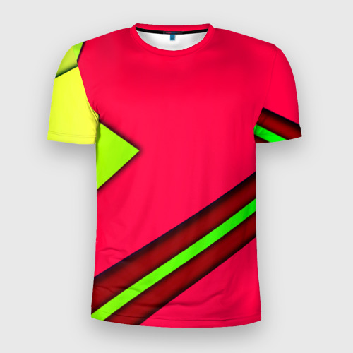 Мужская Спортивная футболка Полосы (3D)