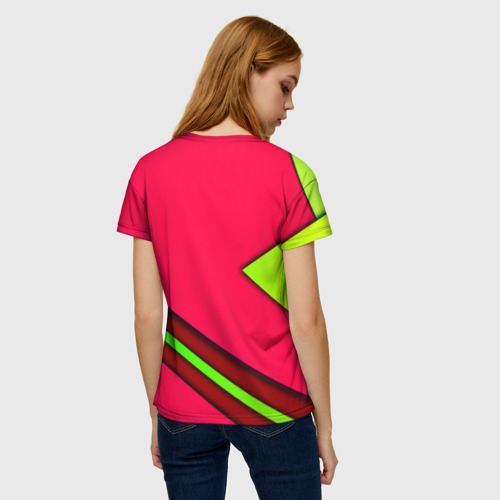 Женская футболка 3D Полосы, цвет 3D печать - фото 4