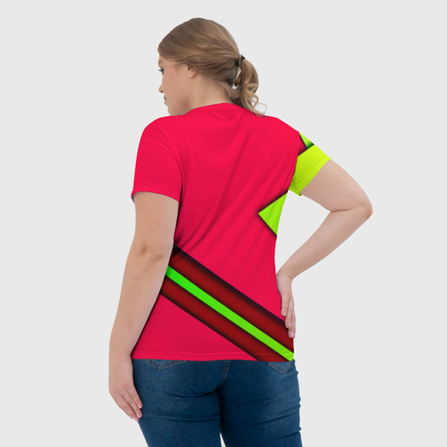 Женская футболка 3D Полосы, цвет 3D печать - фото 7