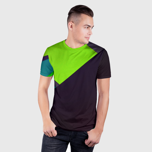 Мужская футболка 3D Slim Метрика, цвет 3D печать - фото 3