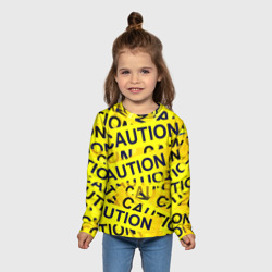 Детский лонгслив 3D Caution - фото 2