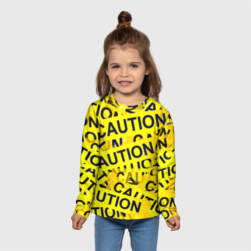 Детский лонгслив 3D Caution - фото 5