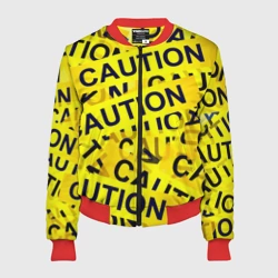 Женский бомбер 3D Caution
