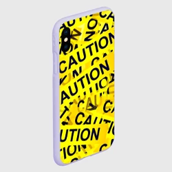 Чехол для iPhone XS Max матовый Caution - фото 2