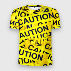 Мужская футболка 3D Slim Caution