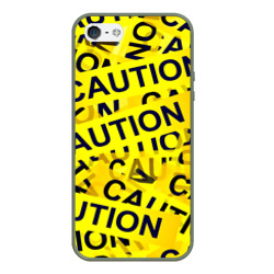 Чехол для iPhone 5/5S матовый Caution