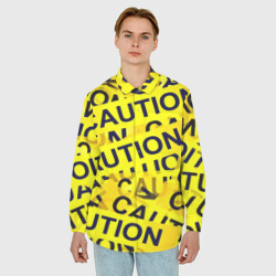 Мужская рубашка oversize 3D Caution - фото 2