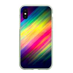 Чехол для iPhone XS Max матовый Радужные полосы