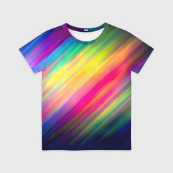 Детская футболка 3D Радужные полосы