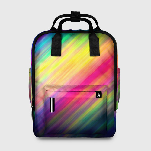 Женский рюкзак 3D Радужные полосы