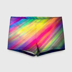 Детские купальные плавки 3D Радужные полосы