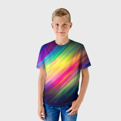 Детская футболка 3D Радужные полосы - фото 2