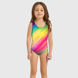 Детский купальник 3D Радужные полосы