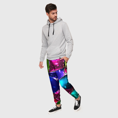 Мужские брюки 3D Мозаика(стекло), цвет 3D печать - фото 3