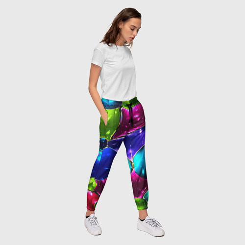 Женские брюки 3D Мозаика(стекло), цвет 3D печать - фото 5