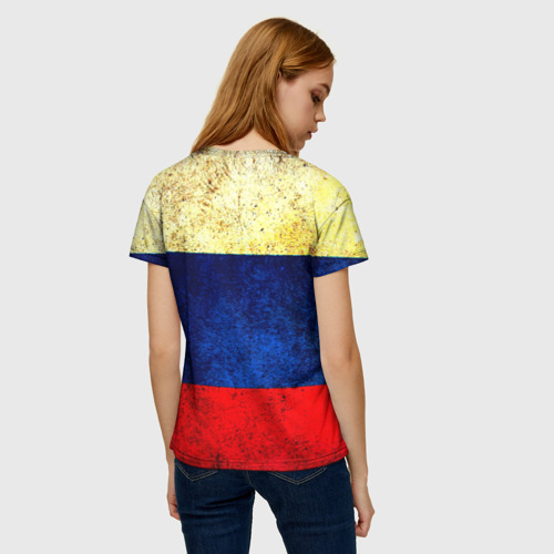 Женская футболка 3D Триколор, цвет 3D печать - фото 4