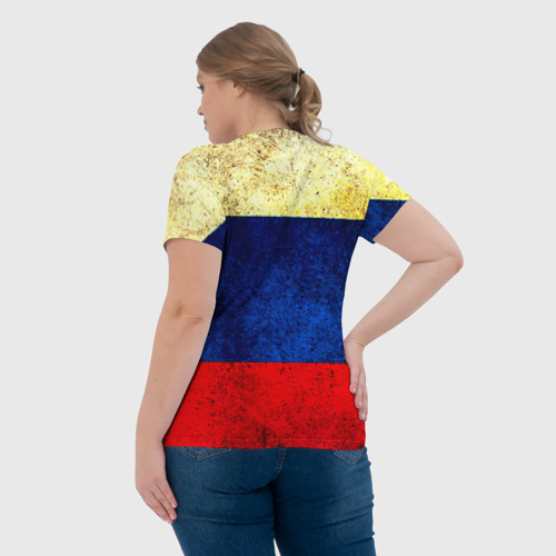 Женская футболка 3D Триколор, цвет 3D печать - фото 7