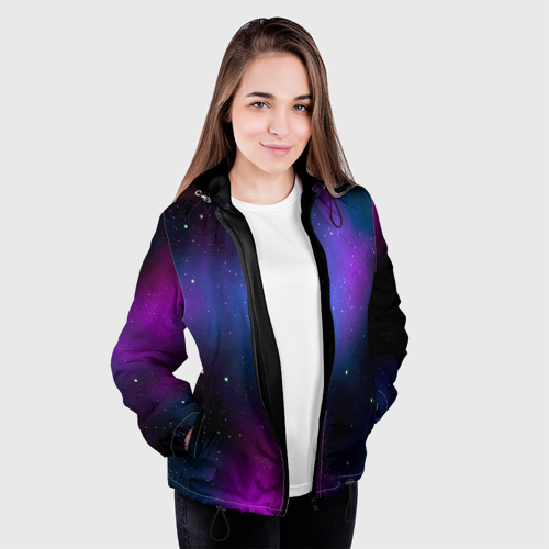 Женская куртка 3D Вселенная, цвет черный - фото 4