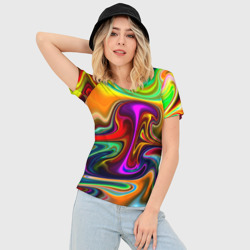 Женская футболка 3D Slim Волны - фото 2