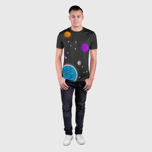 Мужская футболка 3D Slim Космос, цвет 3D печать - фото 4