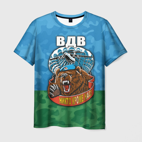 Мужская футболка 3D ВДВ медведь, цвет 3D печать