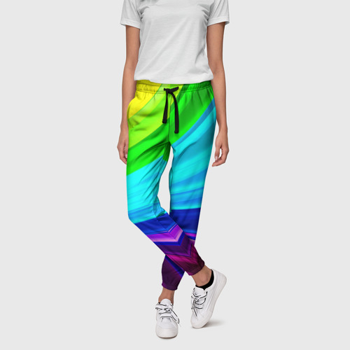 Женские брюки 3D Geometrical, цвет 3D печать - фото 3
