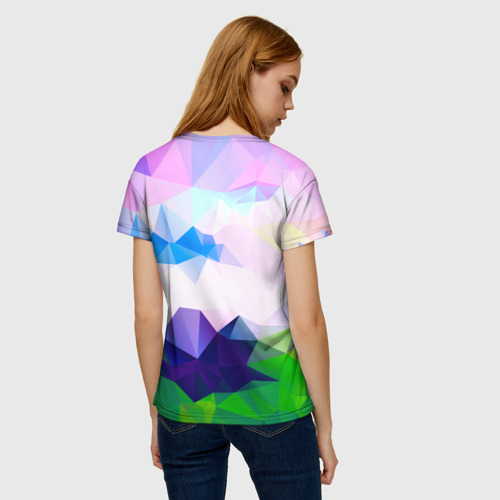 Женская футболка 3D с принтом Абстракция, вид сзади #2