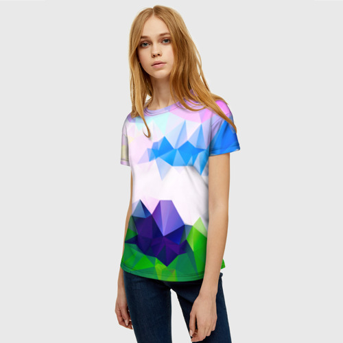 Женская футболка 3D с принтом Абстракция, фото на моделе #1