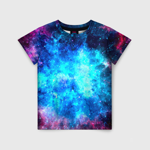 Детская футболка с принтом Вселенная, вид спереди №1