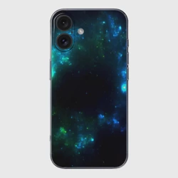 Чехол для iPhone 16 силиконовый с защитой камеры Космос