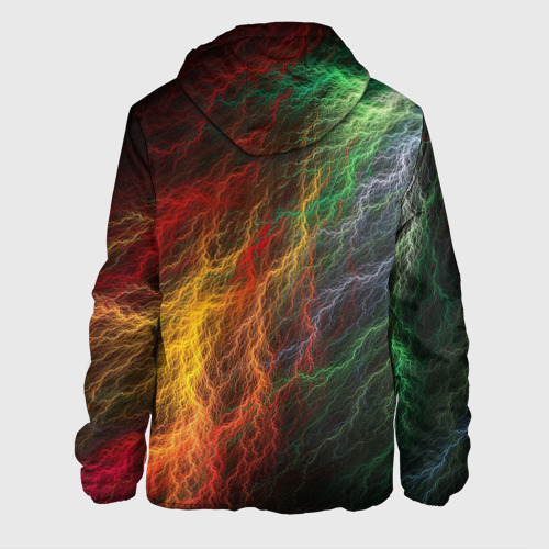 Мужская куртка 3D Разноцветные молнии, цвет 3D печать - фото 2