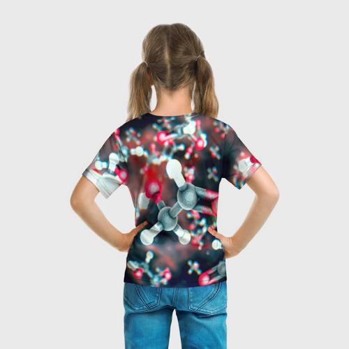 Детская футболка 3D Молекулы, цвет 3D печать - фото 6