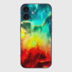 Чехол для iPhone 16 силиконовый с защитой камеры Космос