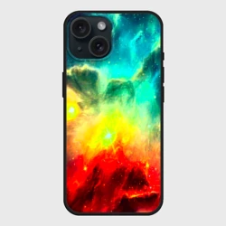Чехол силиконовый для Apple iPhone 15 матовый Космос