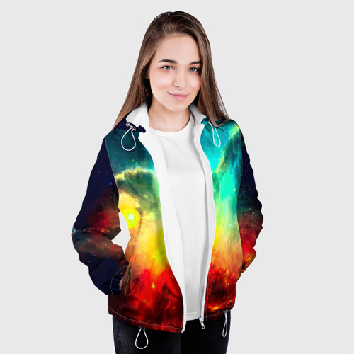 Женская куртка 3D Космос, цвет белый - фото 4