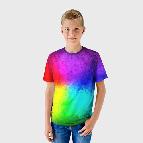 Детская футболка 3D Краски, цвет 3D печать - фото 3