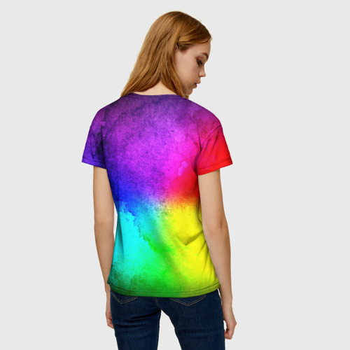 Женская футболка 3D Краски, цвет 3D печать - фото 4