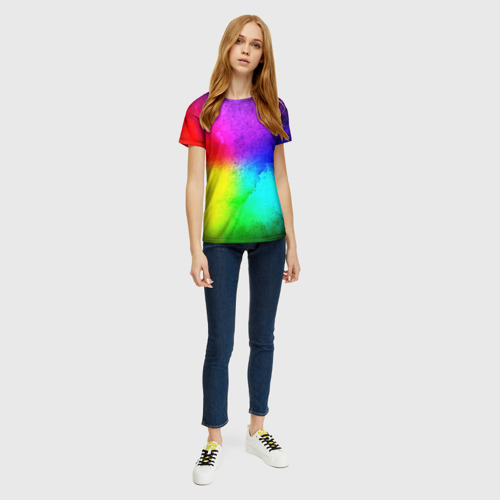 Женская футболка 3D Краски, цвет 3D печать - фото 5