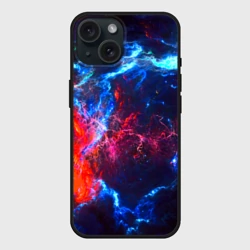 Чехол силиконовый для Apple iPhone 15 матовый Космос