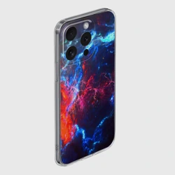 Чехол для iPhone 15 Pro силиконовый с защитой камеры Космос - фото 2