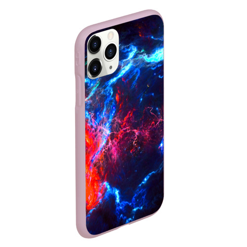 Чехол для iPhone 11 Pro матовый Космос, цвет розовый - фото 3