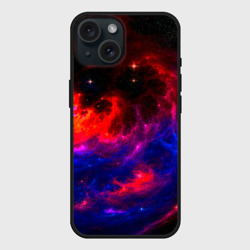 Чехол силиконовый для Apple iPhone 15 матовый Космос