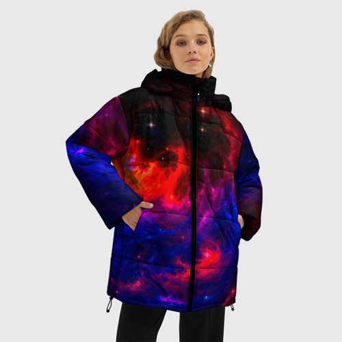 Женская зимняя куртка Oversize Космос, цвет светло-серый - фото 3