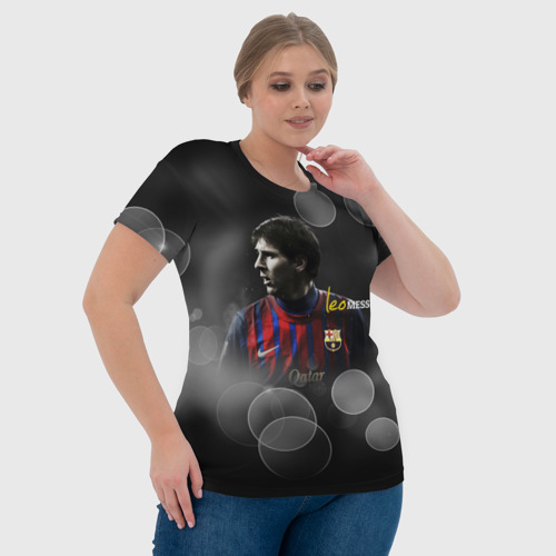 Женская футболка 3D Месси (leo messi), цвет 3D печать - фото 6