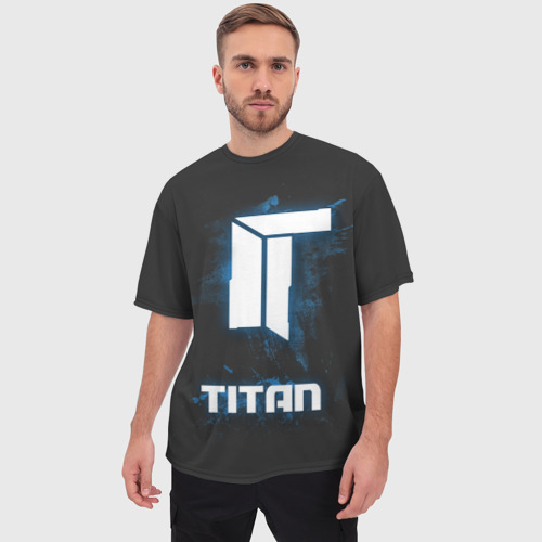 Мужская футболка oversize 3D Titan, цвет 3D печать - фото 3