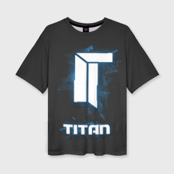 Женская футболка oversize 3D Titan